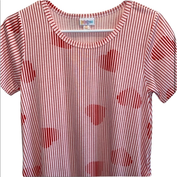 LulaRoe NWT Red/White Striped w/❤️Jessie Dress XS - Picture 2 of 11